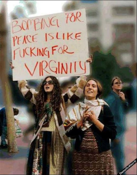 bombing for peace fucking for virginity
