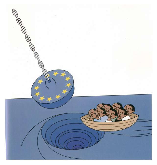 2006-11-14 - 1° prix Cartoon Editorial WPC 2007L' UE et les immigrants..