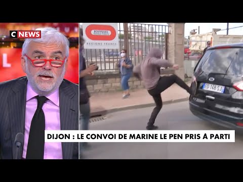 Le convoi de Marine Le Pen violemment attaqué par des antifas à Dijon